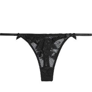 AGENT PROVOCATEUR Clio lace and mesh low-rise thong